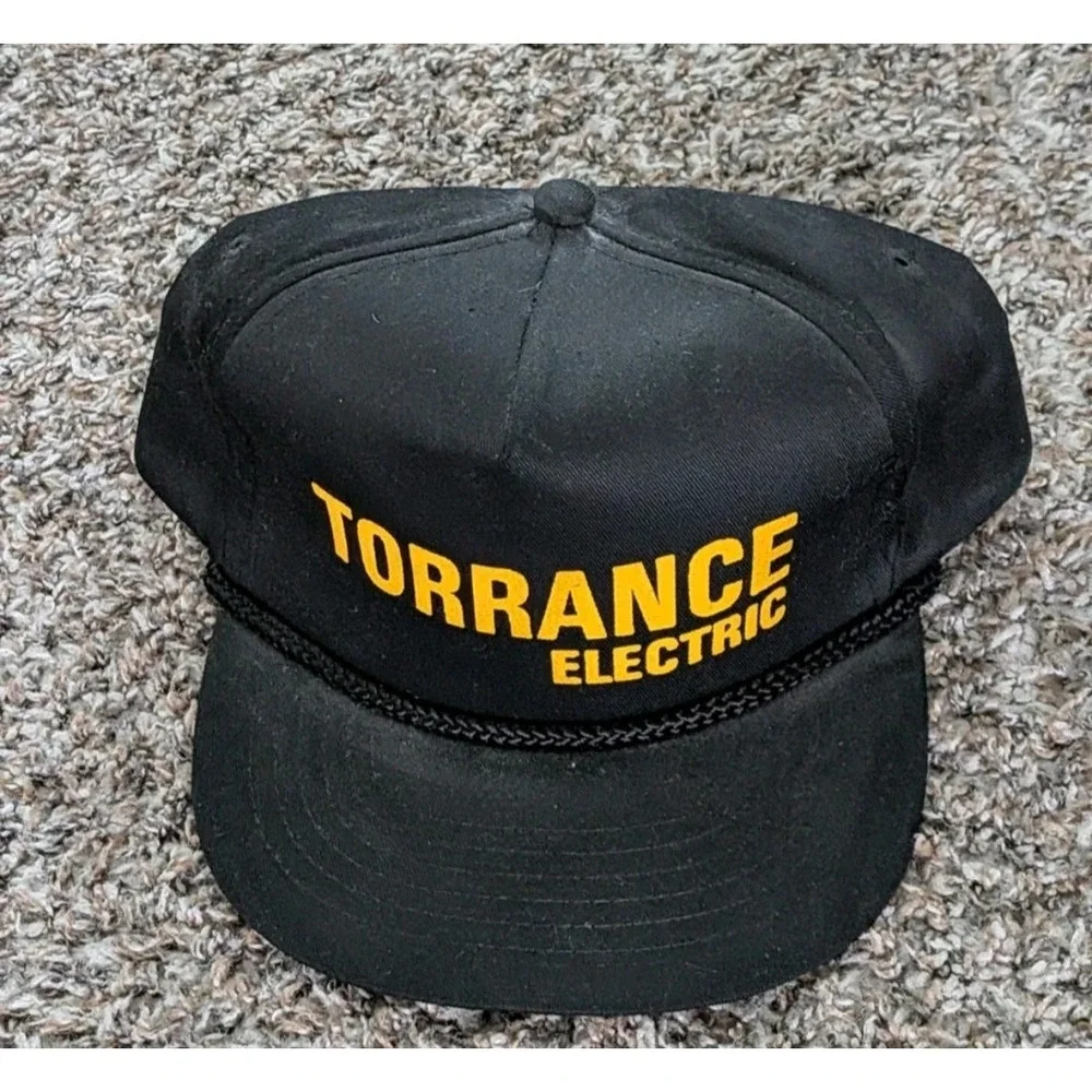 Torrance Electric Snapback Trucker‎ Hat Black OSFM Vintage